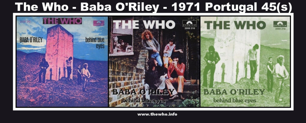The Who - Baba O'Riley - 1971 Portugal 45(s)
