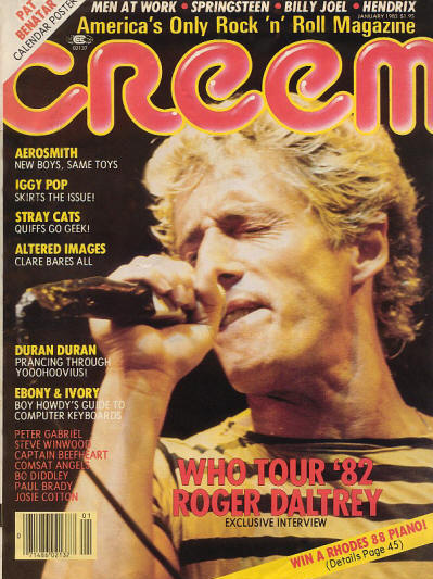 Roger Daltrey - USA - Creem - January, 1983