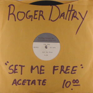 Roger Daltrey - Free Me - 1980 USA 10" 45 (Acetate)