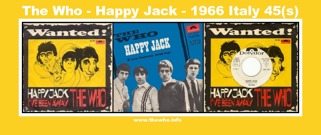 The Who - Happy Jack - 1966 Italy 45(s)