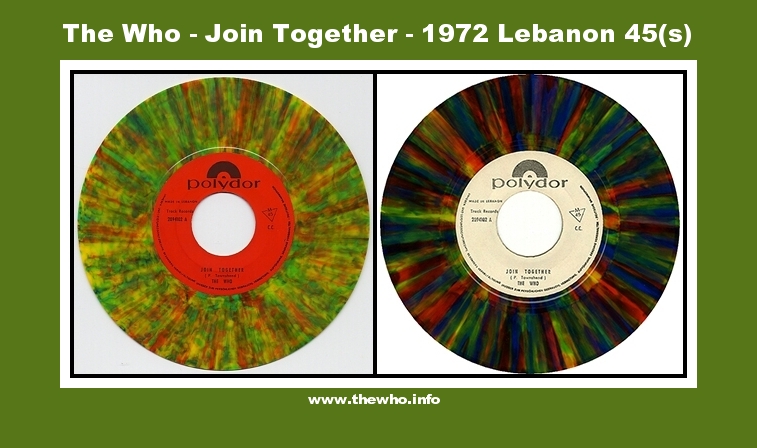 The Who - Join Togther - 1972 Lebanon 45
