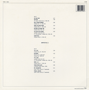 Lost Who Trax (Rarities Vol. 3) LP (Back Cover)