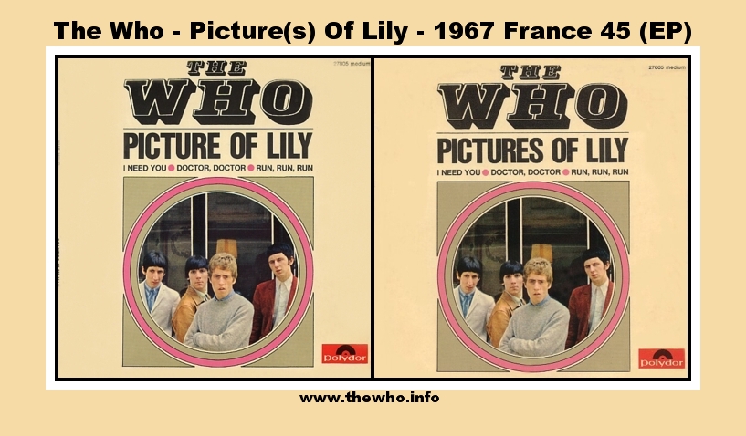 The Who - Picture(s) Of Lily - 1967 France 45 (EP)s