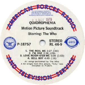 The Who - Quadrophenia - AFR - USA - LP - 1979