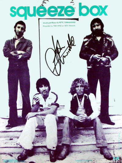 The Who - USA - Squeeze Box - 1975 (Autographed by John Entwistle)