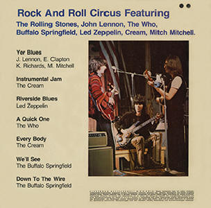 The Great Rock 'N Roll Circus LP - 12-11-68 (Back Cover)