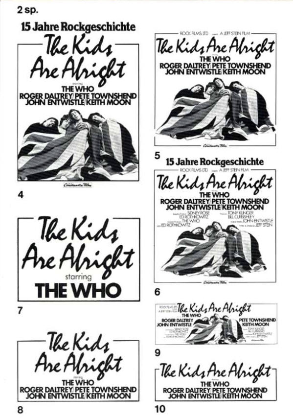 The Who - 1979 Germany - The Kids Are Alright - Press Kit