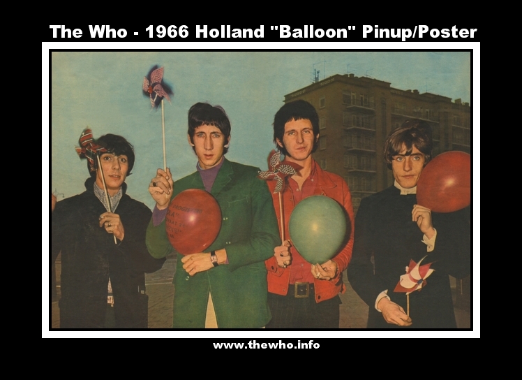 The Who - 1966 Holland "Balloon" Pinup / Poster
