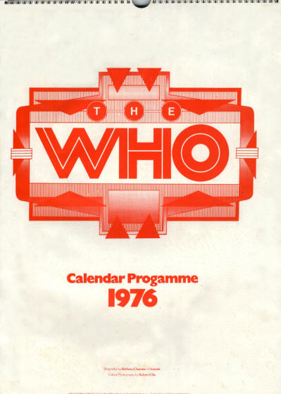 The Who - 1976 Calendar