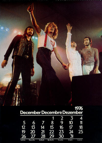 The Who - 1976 Calendar