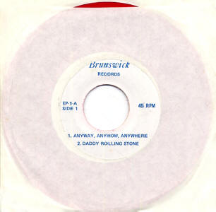 The Who - Anyway, Anyhow, Anywhere / Daddy Rolling Stone / The Last Time / Under My Thumb - 45 (Pirate)