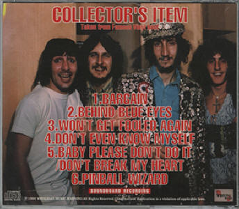 The Who - Live! Collector's Item - 08-13-71 - CD (Back Cover)