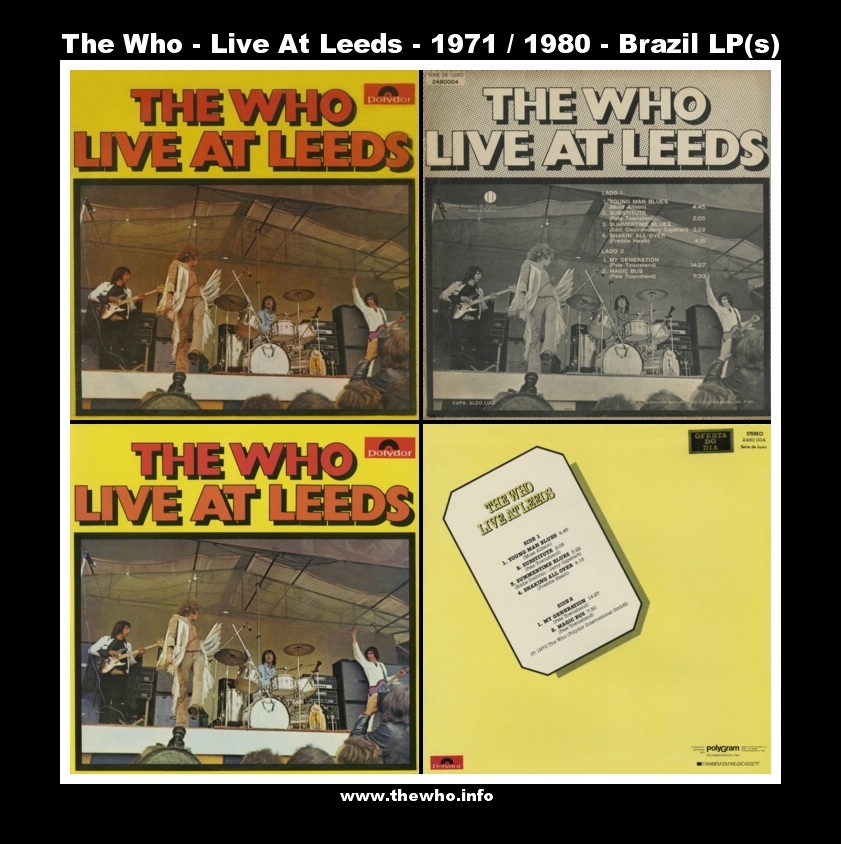 The Who - Live At Leeds - 1971 / 1980 Brazil LP(s)