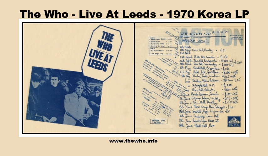 The Who - Live At Leeds - 1970 Korea LP
