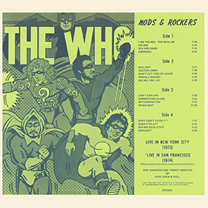 The Who - Mods & Rockers - LP (Slipped Disc Label)