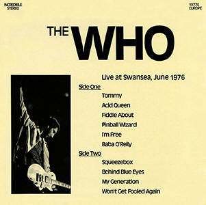 The Who - Swansea - LP (Back Cover)