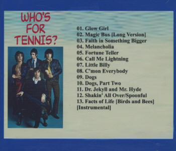 The Who - Who's For Tennis? - CD - Back Cover