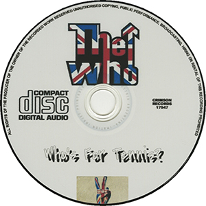 The Who - Who's For Tennis? - CD