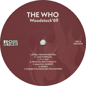 The Who - Woodstock '69 - 2025 UK LP - Label