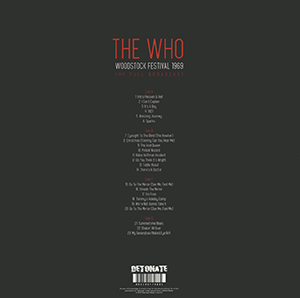 The Who - Woodstock Festival 1969 - 08-17-69 - LP