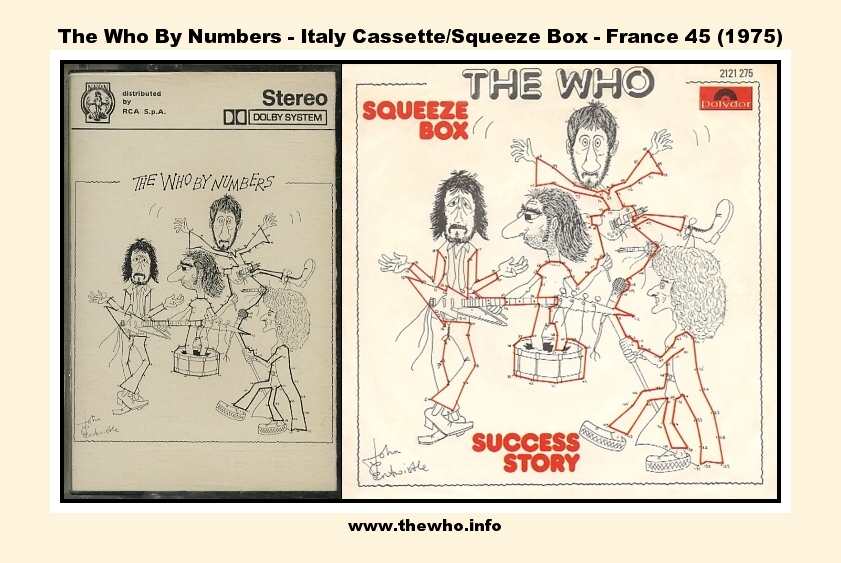 The Who - The Who By Numbers - 1975 Italy Cassette & Squeeze Box - 1975 France 45