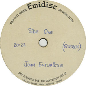 John Entwistle - Whistle Rymes - 1972 UK LP (Acetate)