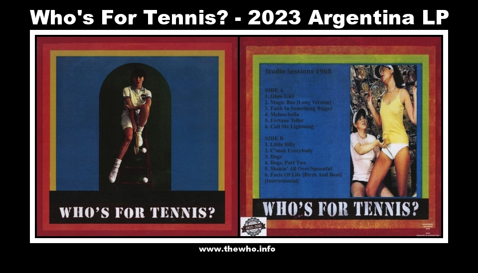 The Who - Who's For Tennis? - 2023 Argentina LP