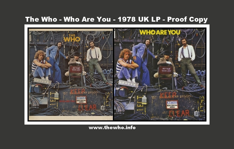 The Who - Who Are You - 1978 UK LP Proof Copy